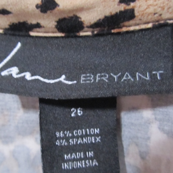 Lane Bryant Button Down Leopard Print Blouse - Picture 4 of 7